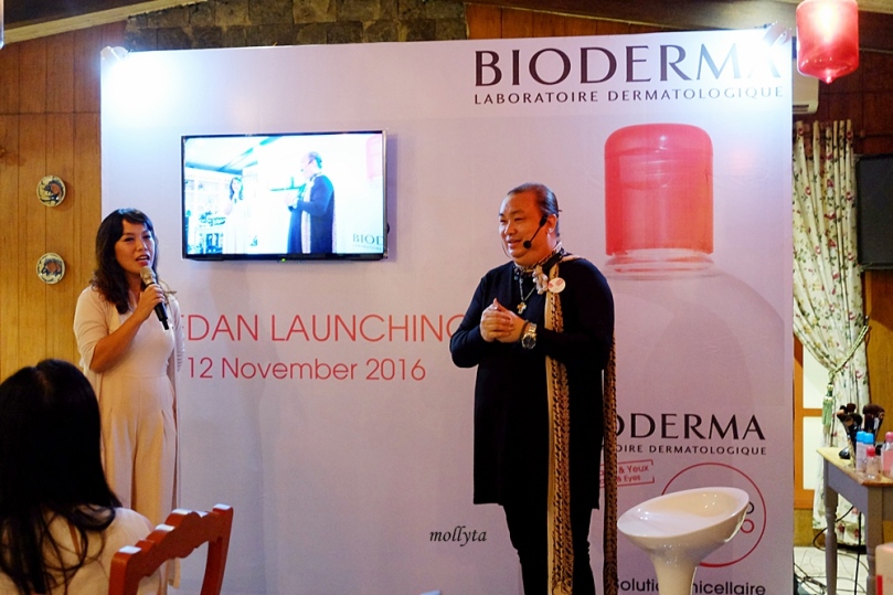Qiqi Franky di acara Launching Bioderma di Medan