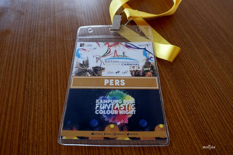 Kartu pengenal pers Batam International Culture Carnival 2018