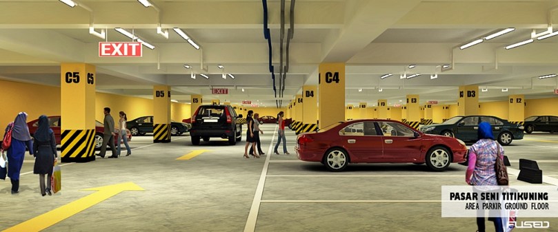 Area parkir Pasar Tikung Medan