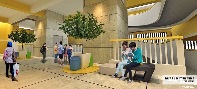 Pasar wisata Titi Kuning Medan