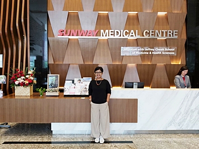 Mollyta Mochtar mendapat undangan Health Screening dari Sunway Medical Centre Malaysia