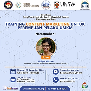 Pelatihan Content Marketing untuk UMKM oleh Mollyta Mochtar